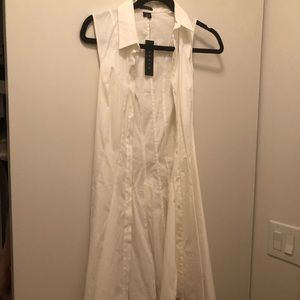 theory white shirt dress xs new with tag